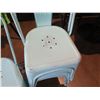 Image 3 : Qty 4 Blue Patina Stacking Chairs