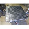 Image 2 : Textured Steel Outdoor Table w/ Pedestal Base 28"x28"x29"H
