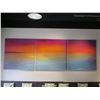 Image 2 : Large 3 Panel Kailua Sunset Artwork Signed by Kristie Kosmides - Each Panel 5'x5'