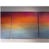 Image 6 : Large 3 Panel Kailua Sunset Artwork Signed by Kristie Kosmides - Each Panel 5'x5'