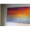 Image 7 : Large 3 Panel Kailua Sunset Artwork Signed by Kristie Kosmides - Each Panel 5'x5'