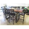 Image 14 : RH Restoration Hardware Wooden Table 72"x40"x42"H & 6 Stools  20"x17"x40"H