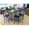 Image 2 : RH Restoration Hardware Wooden Table 72"x40"x42"H & 6 Stools  20"x17"x40"H