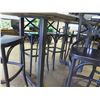 Image 5 : RH Restoration Hardware Wooden Table 72"x40"x42"H & 6 Stools  20"x17"x40"H