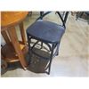 Image 5 : Round Wooden Pub Table from Bali Boo & 2 Stools w/ Foot Rests 20"x17"x40"H