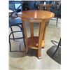 Image 8 : Round Wooden Pub Table from Bali Boo & 2 Stools w/ Foot Rests 20"x17"x40"H