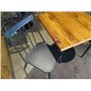 Image 4 : Custom Recycled Wood Table 30"x30" w/ RH Base & 2 Chairs 18"x18"x34"H