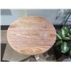 Image 2 : Round Wooden Table from Bali Boo w/ Undershelf 22" Diameter x 22"H