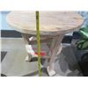 Image 5 : Round Wooden Table from Bali Boo w/ Undershelf 22" Diameter x 22"H