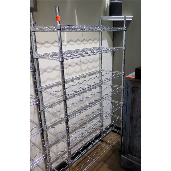Freestanding Wire 6 Tier Adjustable Wine Bottle Storage Rack