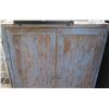 Image 3 : Distressed Wood 2 Door Cabinet w/ Inside Shelving 31"x14"43"H (Contents Not Included)
