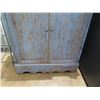 Image 4 : Distressed Wood 2 Door Cabinet w/ Inside Shelving 31"x14"43"H (Contents Not Included)