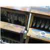 Image 10 : Wooden 2 pc Bar 142"L w/ Indonesian Reclaimed Boat Planks & 5 RH Stools 17"x17"x35"H