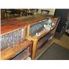 Image 13 : Wooden 2 pc Bar 142"L w/ Indonesian Reclaimed Boat Planks & 5 RH Stools 17"x17"x35"H