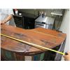 Image 19 : Wooden 2 pc Bar 142"L w/ Indonesian Reclaimed Boat Planks & 5 RH Stools 17"x17"x35"H