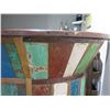 Image 26 : Wooden 2 pc Bar 142"L w/ Indonesian Reclaimed Boat Planks & 5 RH Stools 17"x17"x35"H
