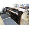 Image 9 : Wooden 2 pc Bar 142"L w/ Indonesian Reclaimed Boat Planks & 5 RH Stools 17"x17"x35"H