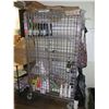 Image 1 : Uline Rolling Steel Locking Wine Cage Security Cart (Contents not included)