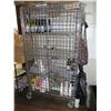 Image 2 : Uline Rolling Steel Locking Wine Cage Security Cart (Contents not included)