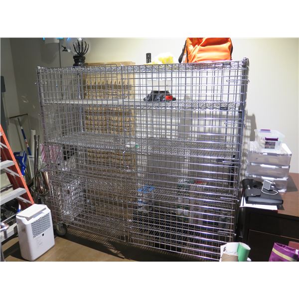 Uline Rolling Steel Locking Wine Cage Security Cart (Contents not included)