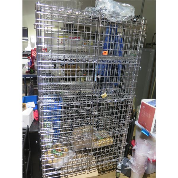 Uline Rolling Steel Locking Wine Cage Security Cart (Contents not included)