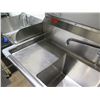 Image 4 : Wash & Lavar Metal Double Basin Utility Sink w/ 2 Ledges 60"x20"x37"H