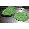 Image 1 : Qty Approx. 18 Green Leaf Serving Plates 16"L