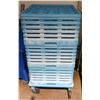 Image 1 : Multiple EcoLab Square Plastic Dishwasher Racks on Wheeled Cart