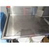 Image 2 : Metal Work Table w/ Raised Edge & Undershelf 28"x36"x37"H (Contents Not Included)
