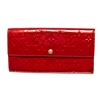 Image 1 : Louis Vuitton Red Vernis Monogram Leather Sarah Wallet