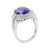 Image 4 : 7.05 ctw Tanzanite and Diamond Ring - Platinum