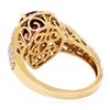 Image 3 : 3.40 ctw Pear Brilliant Rubellite And Round Brilliant Cut Diamond Ring - 18KT Ro