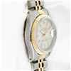 Image 5 : Rolex Ladies 2T Factory Silver Tapestry Dial Datejust Wristwatch