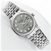 Image 3 : Rolex Mens Stainless Steel Meteorite Diamond 36MM Oyster Perpetual Datejust Wris
