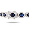Image 2 : 18.13 ctw Blue Sapphire and 3.92 ctw Diamond 14K White Gold Bracelet