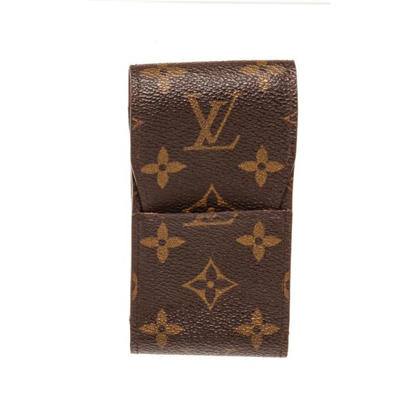 Louis Vuitton Brown Monogram Canvas Cigarette Case Clutch Bag