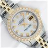 Image 1 : Rolex Ladies 2 Tone MOP Diamond Oyster Perpetual Datejust Wristwatch With Rolex