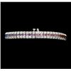 Image 3 : 9.26 ctw Princess Multi-Color Sapphire And Round Brilliant Cut Diamond Bracelet