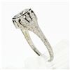 Image 9 : Antique Deco Belais 18k Gold European Diamond Engraved Filigree Engagement Ring