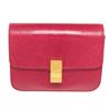 Image 1 : Celine Red Lizard Skin Leather Medium Box Shoulder Bag