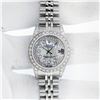 Image 3 : Rolex Ladies Stainless Steel Quickset Mother Of Pearl Diamond Lugs Jubilee Rolex