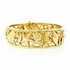 Image 3 : 14K Yellow Gold Open Detailed Textured Seashell Nautical Themed Bangle Bracelet