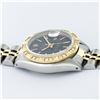 Image 6 : Rolex Ladies 2 Tone Black Index & Pyramid Diamond Oyster Perpetual Datejust Wris