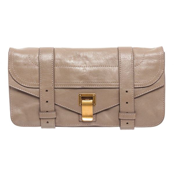 Proenza Smoke PS1 Pochette Taupe Schoulder Clutch