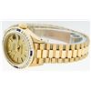 Image 4 : Rolex Ladies 18K Yellow Gold Sapphire And Champagne Index President Wristwatch W