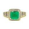 Image 2 : 2.56 ctw Emerald and Diamond Ring - 18KT Yellow Gold