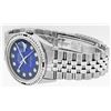 Image 9 : Rolex Mens SS Blue Vignette Diamond & Ruby Channel Set Diamond Datejust Wristwat