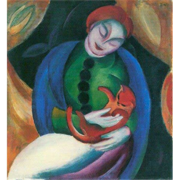 Franz Marc - Girl with Cat II