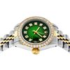 Image 3 : Rolex 2T YG/SS Green Vignette VS 1 ctw Diamond Oyster Perpetual Datejust Wristwa