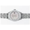 Image 7 : Rolex Ladies Stainless Steel Pink Diamond 18K Gold Bezel Datejust Wristwatch Wit